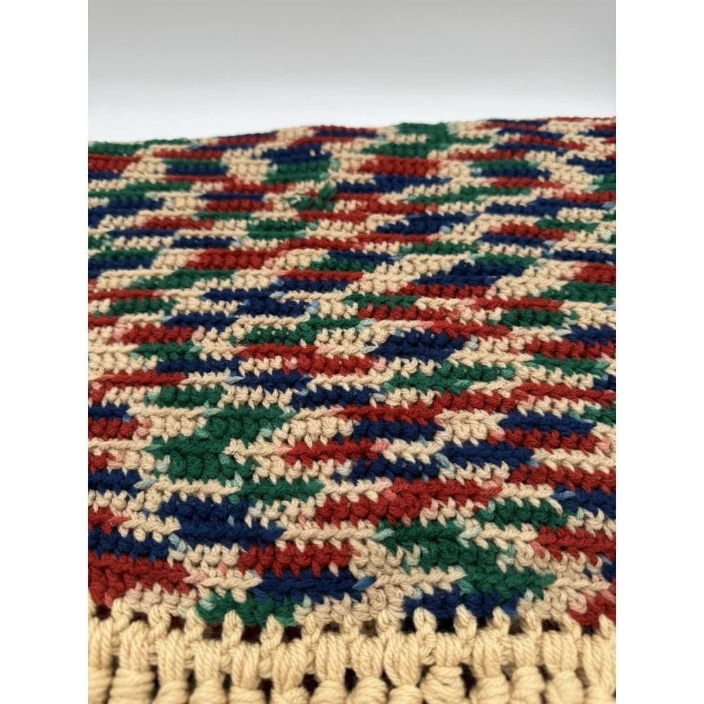 🧶✨ Vintage Atelier Inge Crochet Afghan Blanket – 60
